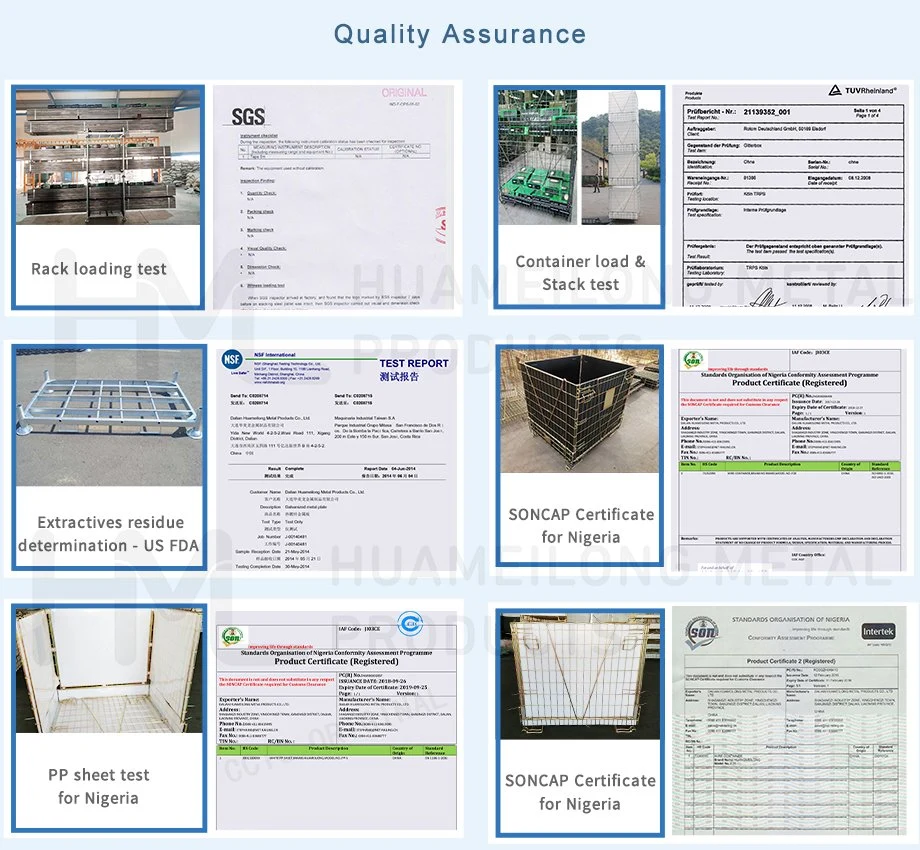 Welded Galvanized Collapsible Stackable Storage Heavy Duty Portable Shipping Steel Wire Mesh Cage Containers