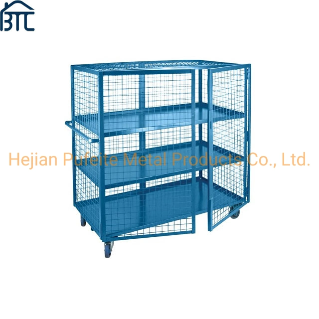 Heavy Duty Wire Mesh Mobile Storage Cart Cage Trolleys