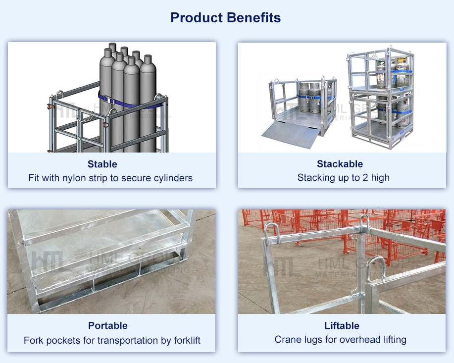 OEM/ODM Hot DIP Galvanized Oxygen Storage Cylinders Gas Stillage