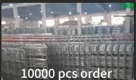 Contenedor rodante encajable de metal para transporte de cargas