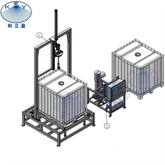 Equipo de limpieza de bolsas IBC de baja presión, Máquina de limpieza IBC